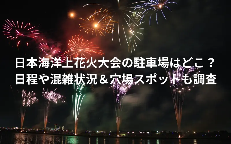 日本海上花火大会のタイトルと写真のイメージ